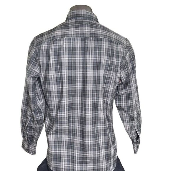 Mens Eddie Bauer Button Down Shirt Size L Plaid Double Pocket u - Picture 2 of 9